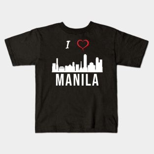 I love Manila Skyline Filipino Culture Philippines Kids T-Shirt